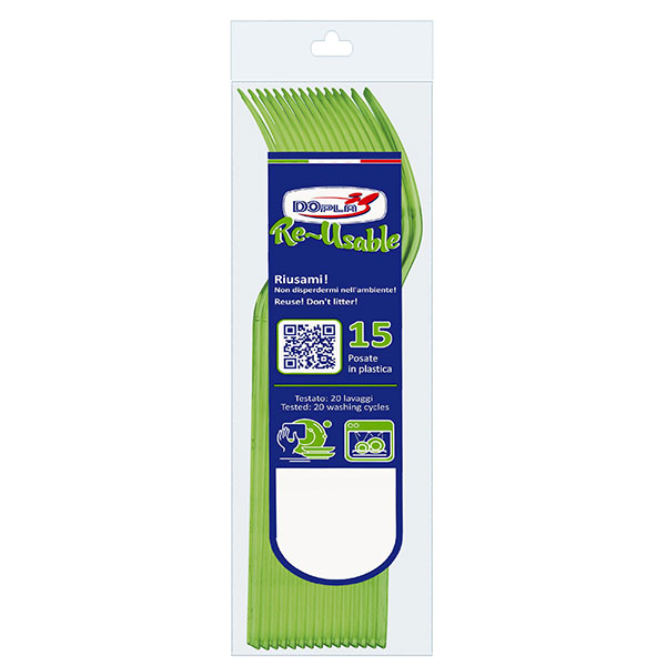 FOURCHETTES Réutilisable X15 - Vert - DOPLA